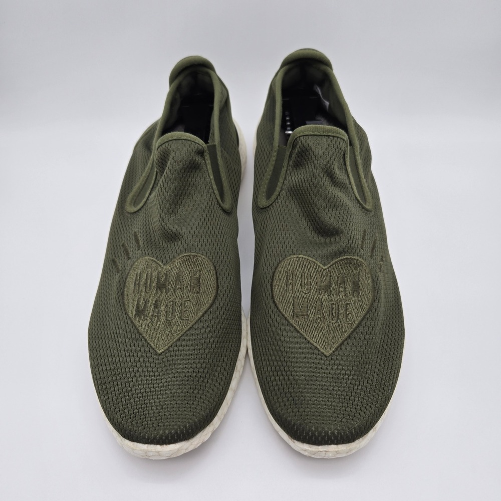 Adidas x Human Made Pure Pharrell Williams Slip-On Mens 11 Olive Green Gorpcore